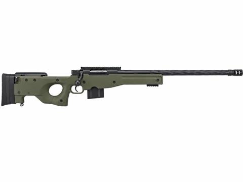 POWERFULL L96 airsoft sniper rifle with thumbhole stock on white background