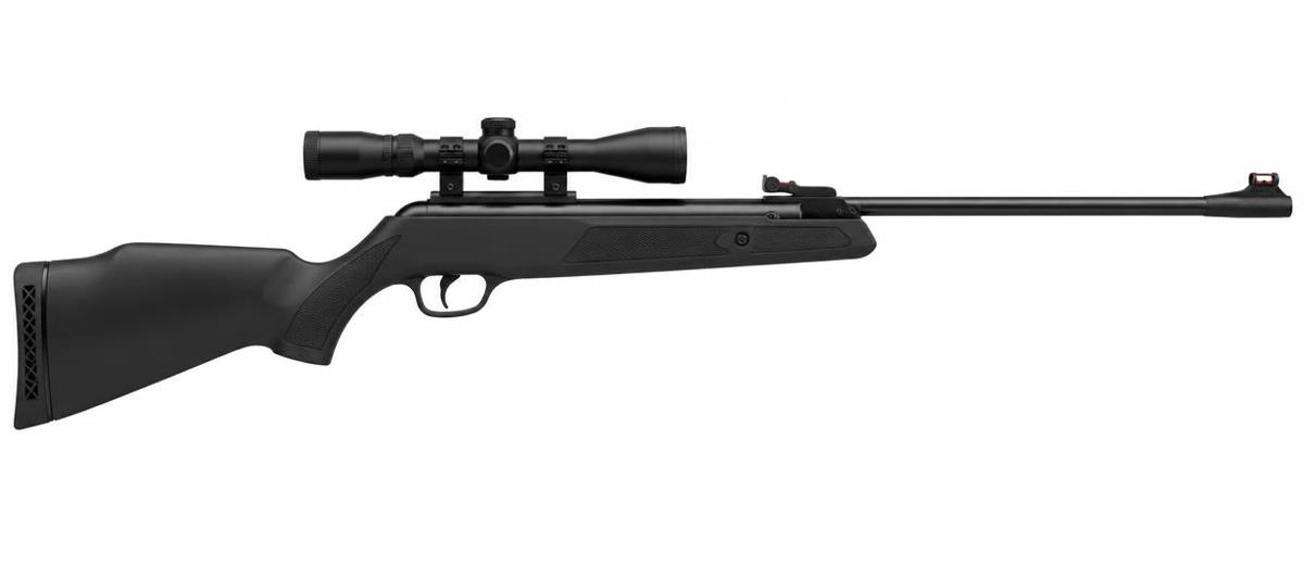 Ruger Blackhawk Combo Air Rifle review Ruger Blackhawk Combo break-barrel air rifle with scope on white background